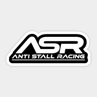 Anti Stall Racing Logo - White Sticker